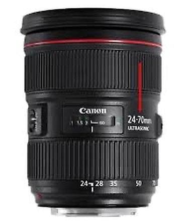 korpuslar: Canon EF 24-70mm f/2.8L USM zoom obyektiv - Fokus məsafəsi: 24–70 mm — 1