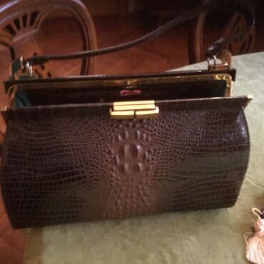 seleme pul verilir 2021: Сумка большая из крокодила/ аллигатора. Винтаж / антиквариат, в — 2