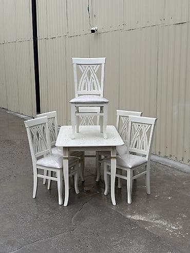 masa desti: Mətbəx üçün, Açılmayan, Dördbucaq masa, 6 stul — 1