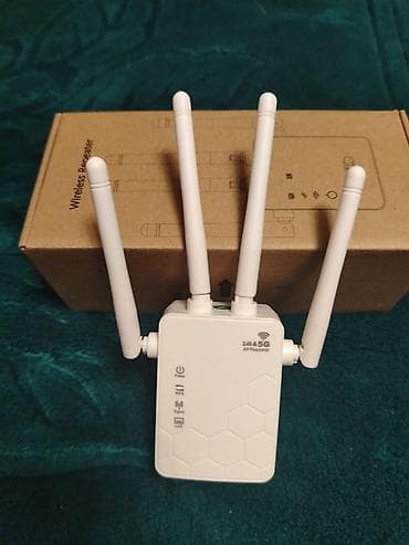 Dual-Band Wi‑Fi Gücləndirici / Repeater Xüsusiyyətlər: - 2.4 GHz və 5 — 1