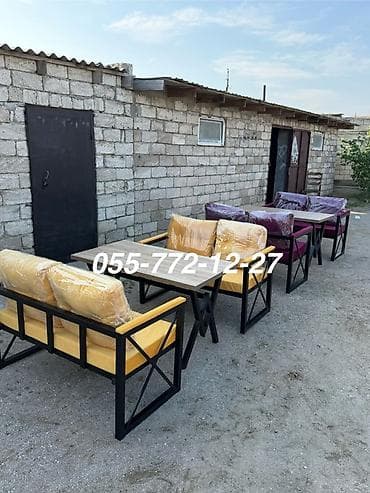 maşın cəni: Dördbucaq masa, 4 stul, Açılmayan, Stullar ilə, Metal — 1