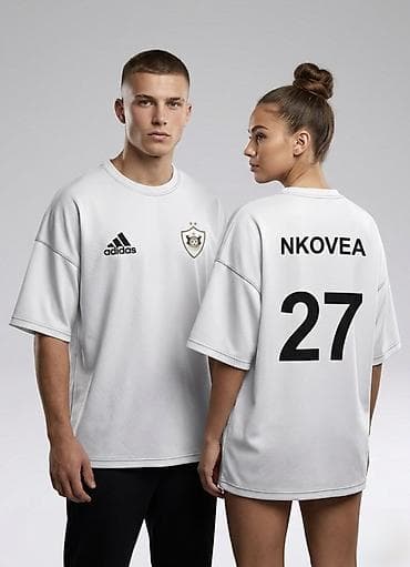 Ağ rəngli unisex futbolka - Ön hissə: sol döşdə Adidas loqosu, sağ — 2