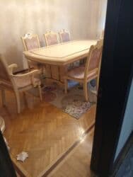 fırlanan stollar: Qonaq otağı üçün, İşlənmiş, Kvadrat masa, 8 stul — 3