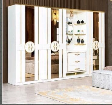 qapı modelleri: Yeni, Açılan, 6 qapı Düz dolab, Qarderob, paltar dolabı, Türkiyə — 1