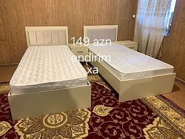 parça pərdə: Məhsul: Tək nəfərlik çarpayı dəsti - Rəng: krem/ağ tonlarında - — 1