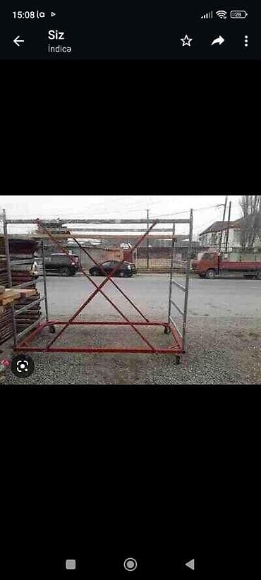 лагонда инструмент: Təkərli lesalarin icarəsi hündürlük 1,20-9 metreye kimi təkərli — 2