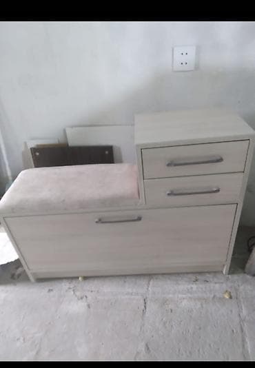 Mebel: 1 qapı, Ağ, Taxta Ayaqqabı dolabı — 1