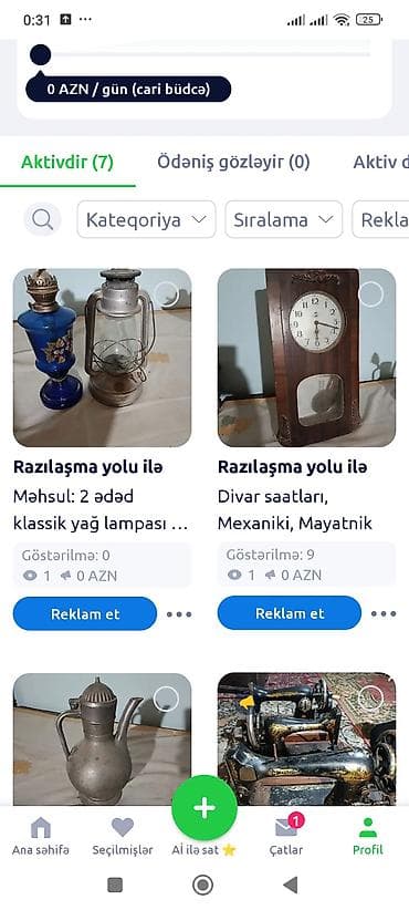 Məhsul: 2 ədəd klassik yağ lampası Təsvir: - Klassik dizaynlı iki