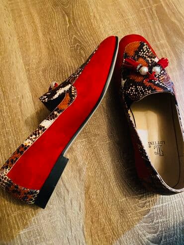 parça mokasinlər: Ölçü: 38, rəng - Qırmızı, İşlənmiş — 4