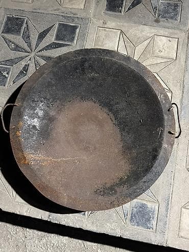 das pec: Dəmir sac qazan (wok tipli) - Material: qalın karbon polad/dəmir - — 4