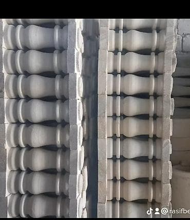 baklar ve cenler: Təbii daşdan hazırlanmış balyustrada sütunları və məhəccər elementləri — 10