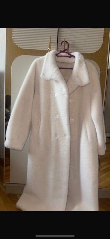 женские шубы турецкого производства: Шуба, L, цвет - Бежевый — 1