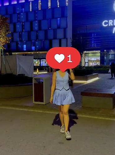 mango çanta: Mavi rəngdə qadın geyim dəsti Cəmi 1 dəfə geyinilib - Stil: qolsuz — 3
