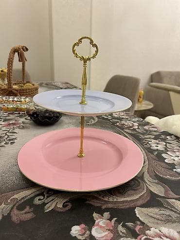 gemi tortu: Tort və şiriniyyat qabı, rəng - Çəhrayı, Keramika — 2