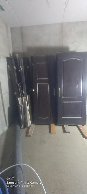 Möhkəm daxili qapılar dəsti - Material: ağac əsaslı, tünd qəhvəyi — 3