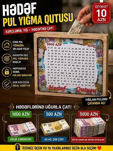 ucuz kasa: Hədəf Pul Yığma Qutusu – evdə pul yığmağın ən asan və motivasiyalı — 2