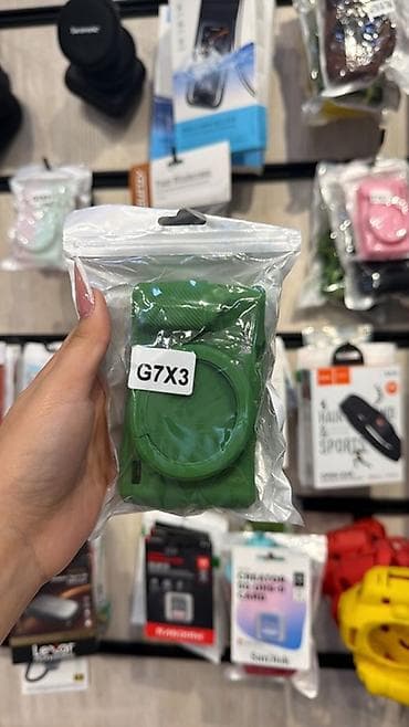 komputer cantasi: Məhsul: G7X3 fotoaparat üçün silikon qoruyucu örtük və linza qapağı — 1
