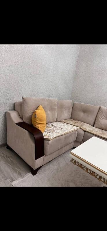 диван и два кресла: Угловой диван, Нераскладной, Без подьемного механизма, Ткань, Нет доставки — 2