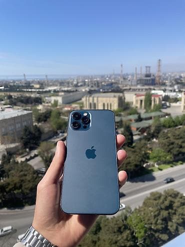 IPhone 12 Pro Max, 128 GB, Pacific Blue, Simsiz şarj, Face ID