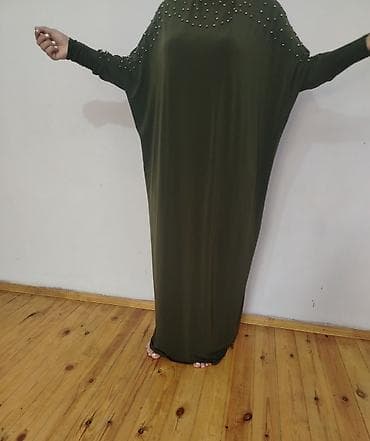 lil solid 2 plus: Zeytun-yaşıl rəngdə uzun maxi paltar/abayə. 170 man almişam meryemnen — 1