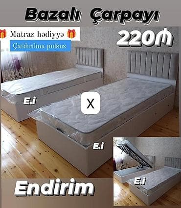 tek kravat: Bazalı çarpayı – endirim! - Ölçü: tək nəfərlik model (şəkildə — 1