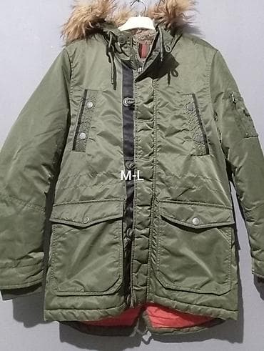 ideal parfumeriya: Kişi parkası – M/L - Rəng: xaki (yaşıl) - Üst material: suya və — 1