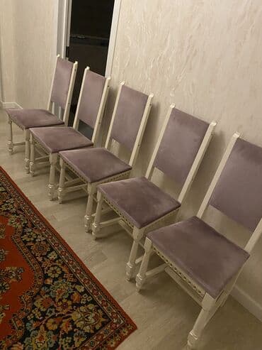 masa oturacaqlar: Qonaq otağı üçün, İşlənmiş, Açılmayan, Kvadrat masa, 6 stul — 2