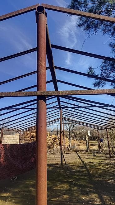 ferma demir: Metall karkas – təsərrüfat/tövlə/ankarda üçün - Material: qalın — 2