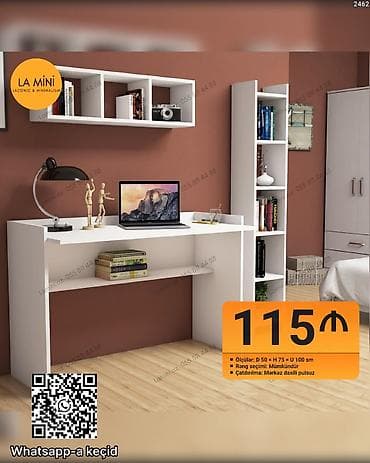 Düz masa, Stulsuz, Polkalı, Siyirməsiz, Sadə laminat