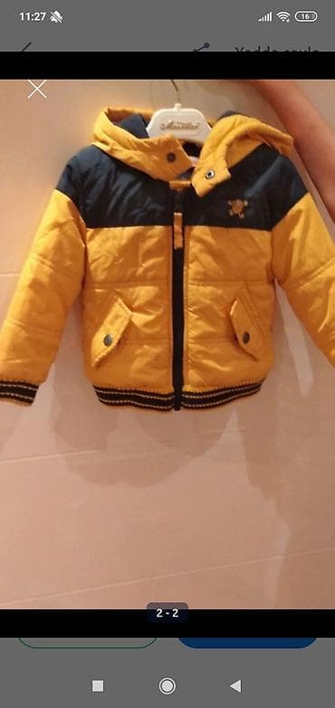 palt: Uşaq qış gödəkçələri 1) Ağ-qara-qırmızı detallı “Rugby Town” gödəkçə — 5