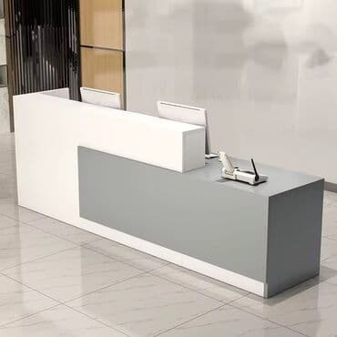 Sifarişlə ofis oturacaqları: Müasir resepsiyon/qarşılama masası - Dizayn: Minimalist və lakonik — 1