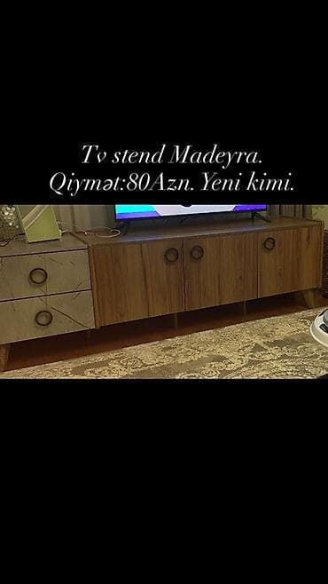 TV stend – Madeyra materialından. - Geniş üst panel: böyük ekranlı lalafo.az -da TV stend – Madeyra materialından. - Geniş üst panel: böyük ekranlı