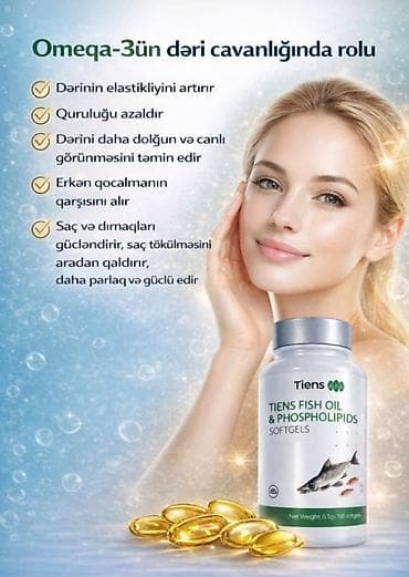 Məhsul: Tiens Fish Oil & Phospholipids Softgels (balıq yağı