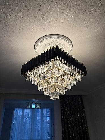 perde modelleri: Çılçıraq, 10 və daha çox lampa, Metal — 1