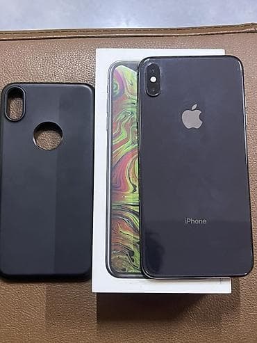 IPhone Xs Max, 256 GB, Space Gray, Barmaq izi, Simsiz şarj, Face ID