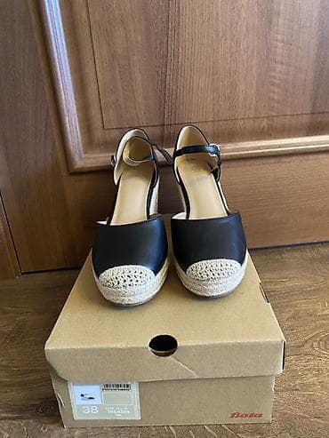 Босоножки, сандалии, шлепанцы: Bata qadın sandal/espadril - Model: Qalın yun kətan detallı wedge — 2