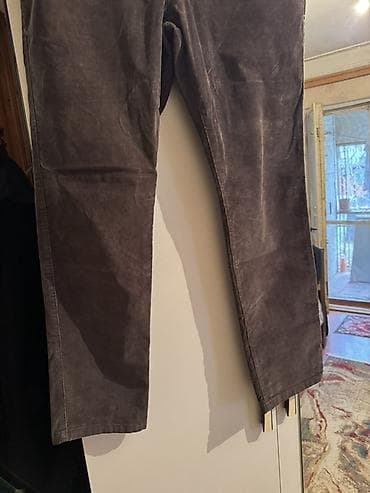 kombat şalvar: Məhsul: Korduroy kişi şalvarı - Rəng: tünd boz/qəhvəyi ton - — 6