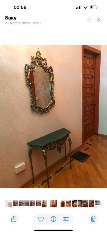 mərmər masa: Divardan masa, Açılmayan, Mərmər — 3