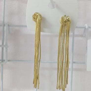 qadın sırğaları kaffı: Qızılı rəngdə sırğalar kolleksiyası - Brend: Xuping və Fashion — 8