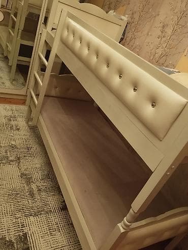 İkimərtəbəli uşaq çarpayıları: Oğlan və qız üçün, Çarpayı, Matrassız, Siyirməsiz, Taxta — 2