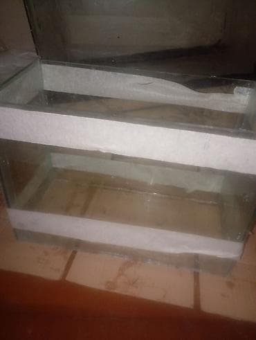 Akvaryum şüşə qutular - Material: şəffaf şüşə, silikonla