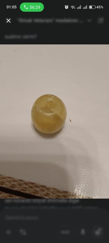 бусы и ожерелья из жемчуга: Məhsul: Sarı rəngli boncuklardan ibarət iplik Təsvir: - Şəffaf-sarı — 3