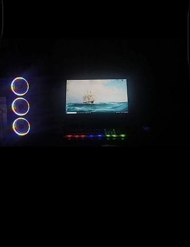printer rəngli: RGB işıqlanmaya malik masaüstü oyun kompüteri - Korpus: Şüşə paneli — 1
