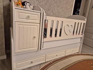 beşik matrası: Oğlan və qız üçün, Dördbucaq, Beşik, Dəstsiz, Matras ilə, Yellənmə mexanizm ilə — 2