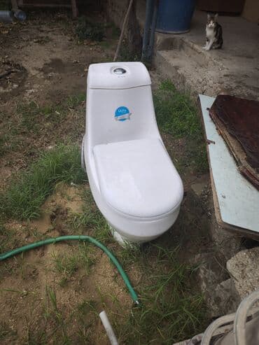 Отделочные материалы: Birgə gövdəli unitaz (kompakt model) - Marka: Qlfa (etiketdə — 2