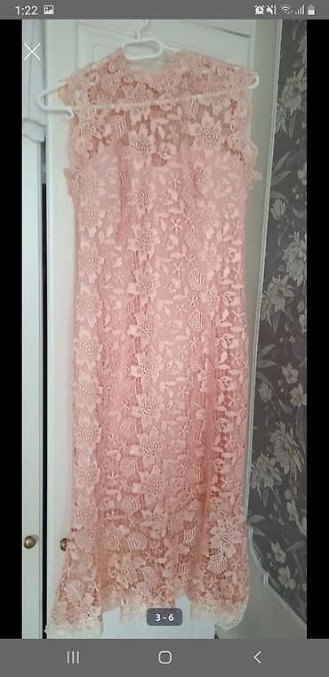 Toy paltarları və aksesuarları: Zərif güləbəti rəngdə qipir don - Material: sıx naxışlı çiçəkli qipir — 4