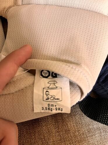 Yemlər: Körpə daşıyıcısı (ergonomik sling) - Rəng: tünd mavi/krem - Material — 3