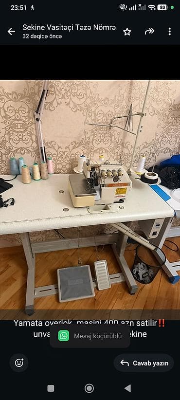 Yamata overlok masini 400 azn satilir‼️unvan tarqovu g.b3030 sekine lalafo.az -da Yamata overlok masini 400 azn satilir‼️unvan tarqovu g.b3030 sekine