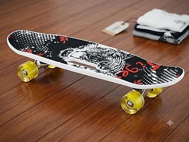Skateboard (qrafik dizaynlı, mini-kruyzer tipli) - Gövdə: Kompakt