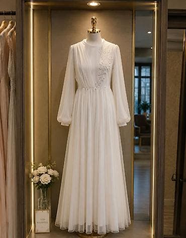 Ağ rəngli zərif uzun don - Stil: klassik və minimal; romantik siluet